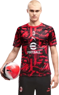Pánský předzápasový fotbalový dres Puma AC Milan 26/27 červený